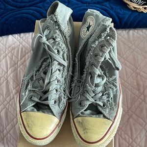Converse zip up high tops